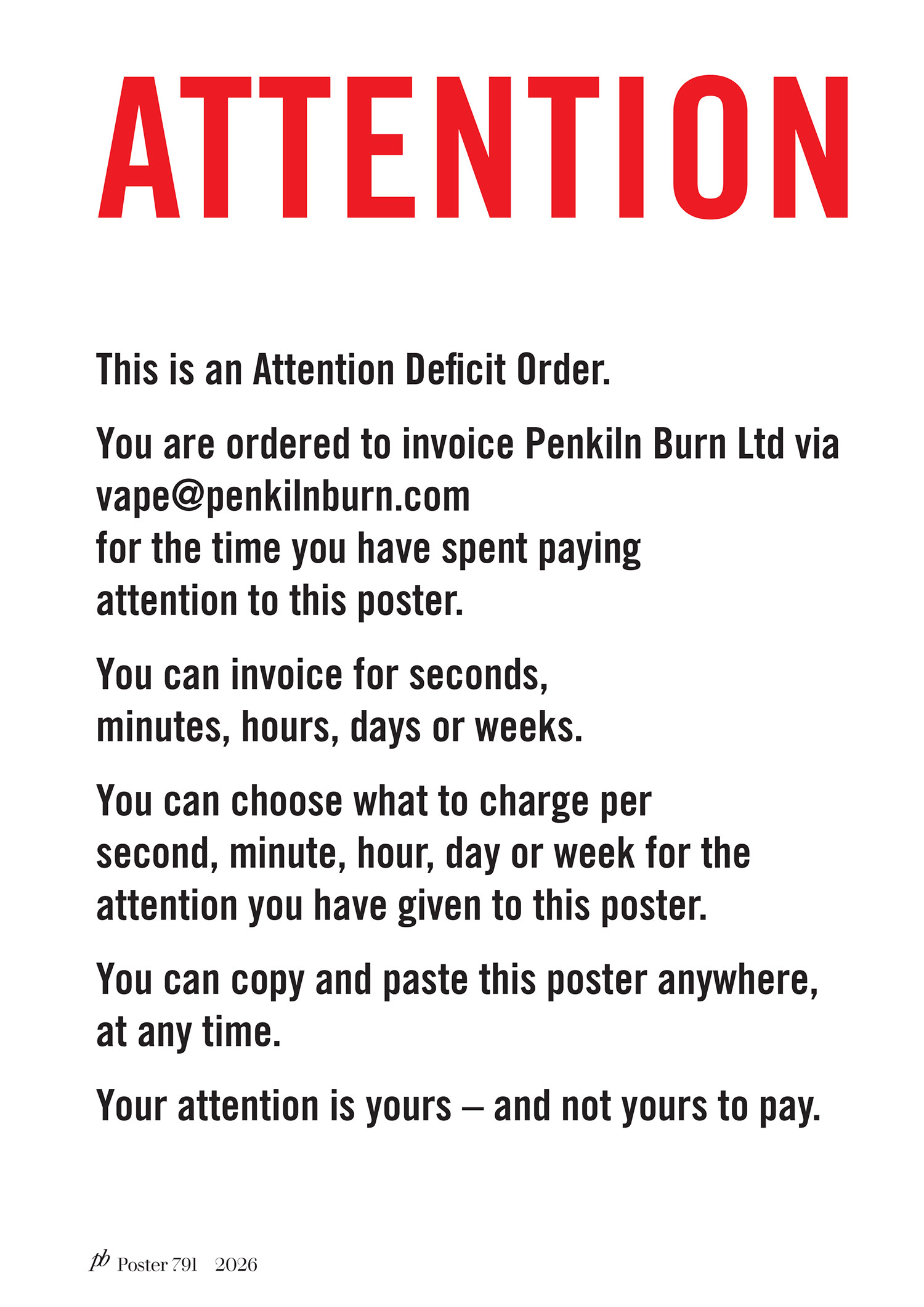 Notice 791 ATTENTION