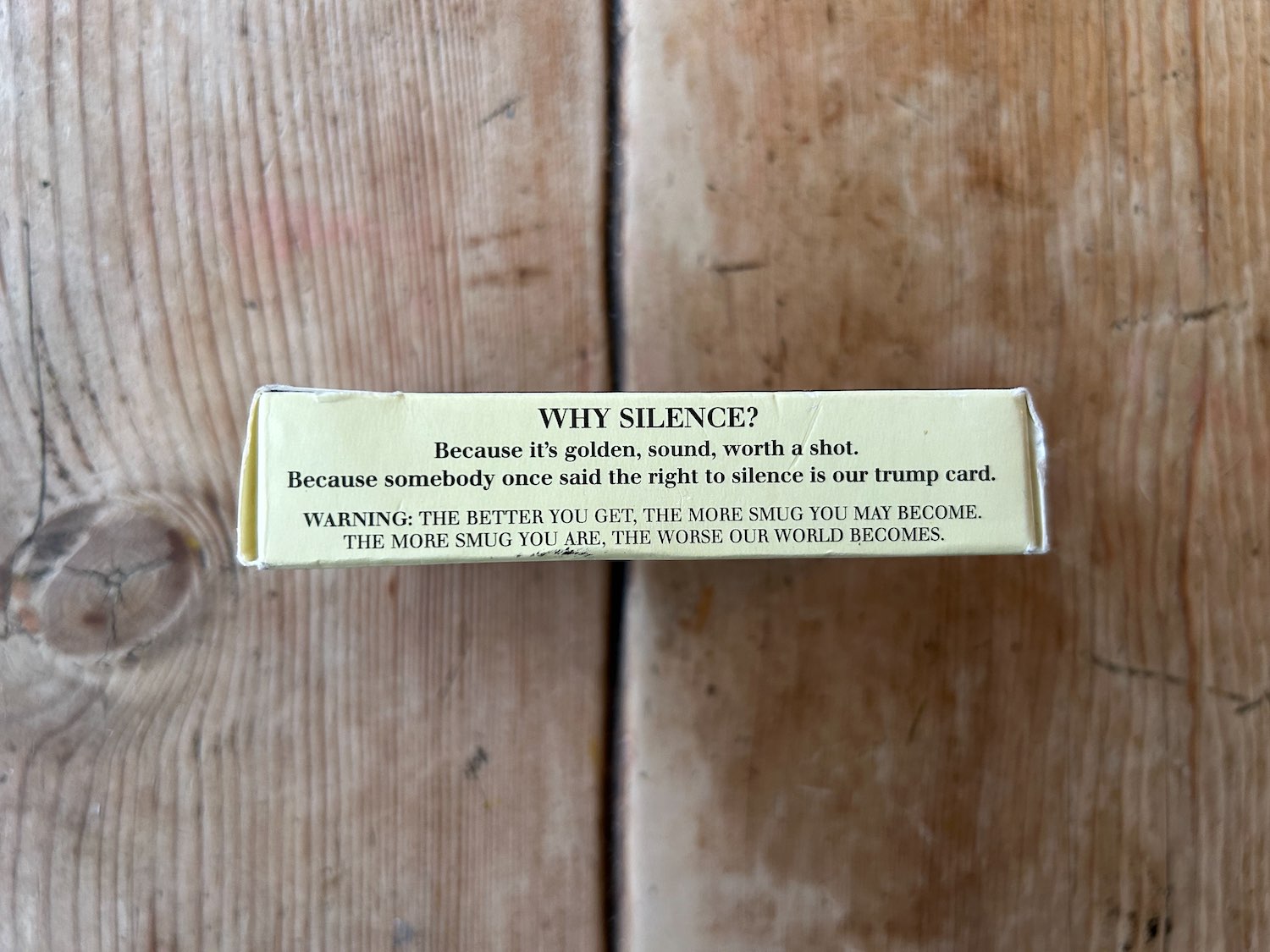 SILENT PROTEST box side